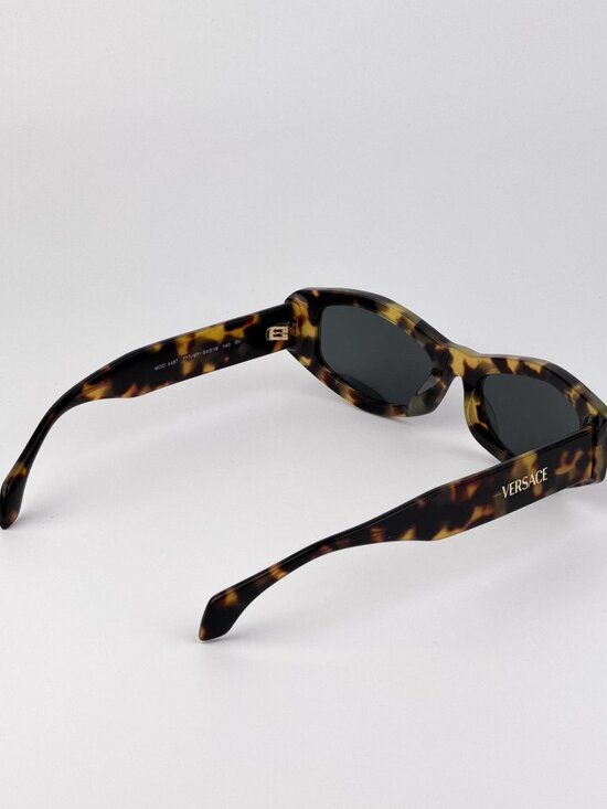 Versace Sunglasses – Brown Yellow Havana Oval Grey Women VE4487 777/87 main image 6